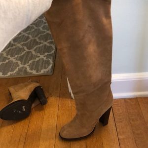 Michael Kors Light Brown Suede Heeled Boot